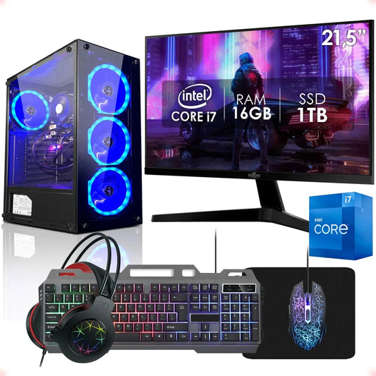 Pc Gamer Intel I7 Ram 16gb 480gb Video 4gb Gddr5 Led 22 Rgb 480 Gb 16 Gb Ge Force Gt740 4gb Gddr5