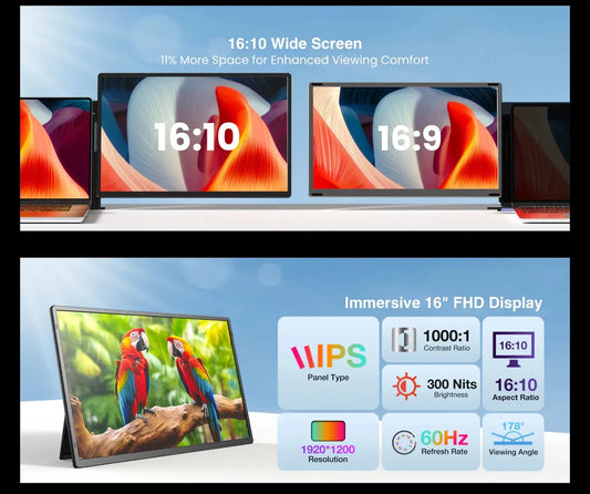 Extensor De Pantalla S7 Triple 16 Para Laptop Full Hd